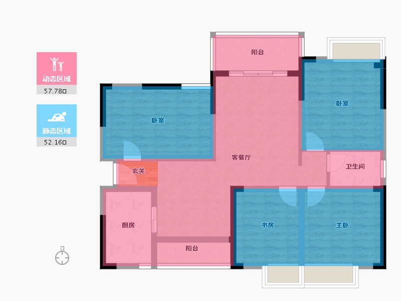 四川省-成都市-吉祥湾-97.05-户型库-动静分区