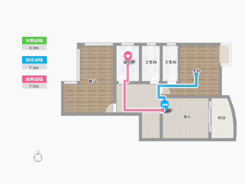 贵州省-遵义市-方圆学府壹号-85.24-户型库-动静线