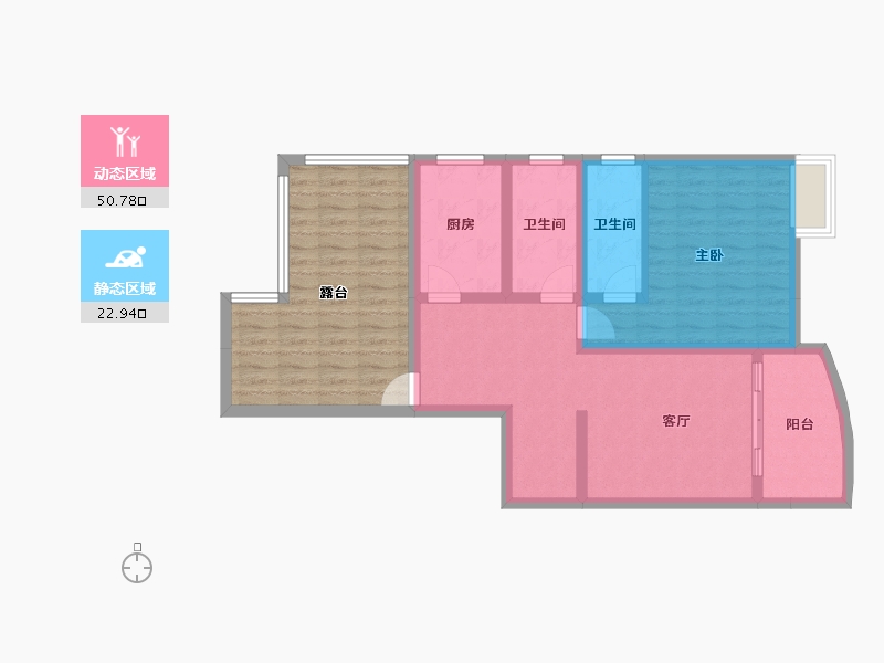 贵州省-遵义市-方圆学府壹号-85.24-户型库-动静分区