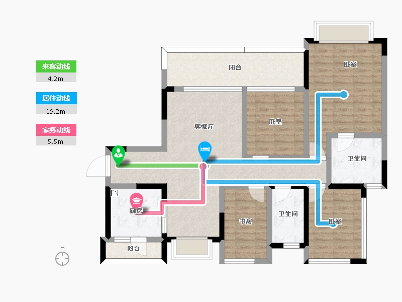 四川省-成都市-融创九天一城-104.10-户型库-动静线