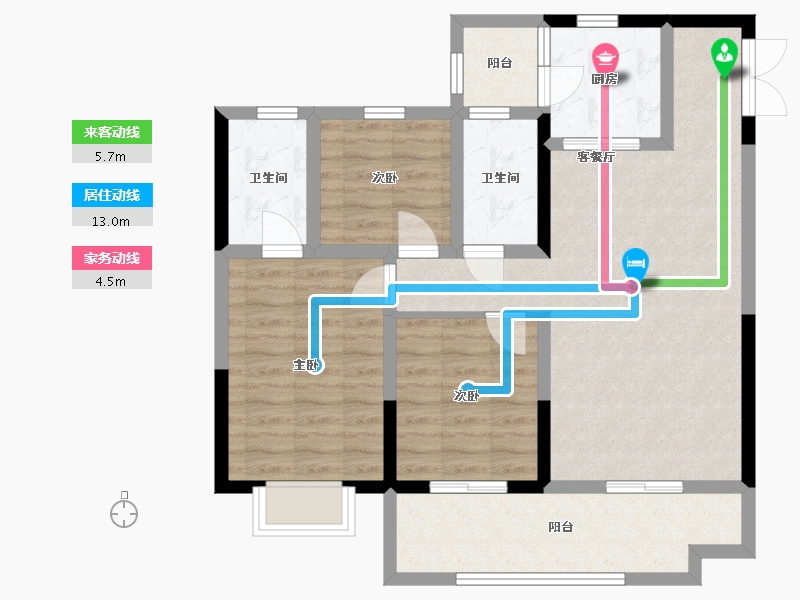 四川省-宜宾市-凤凰谷别院-86.01-户型库-动静线