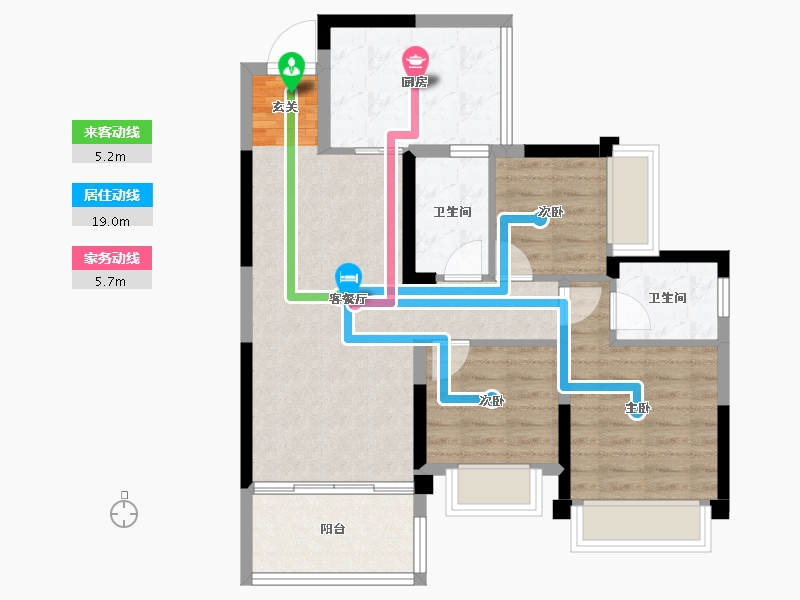 四川省-成都市-绿洲国际金座-74.92-户型库-动静线