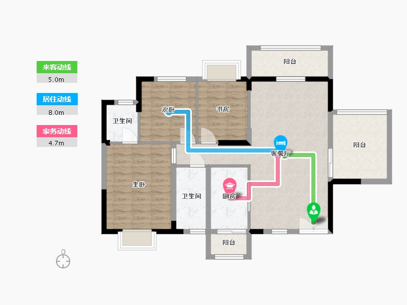 贵州省-贵阳市-上和国际-99.66-户型库-动静线