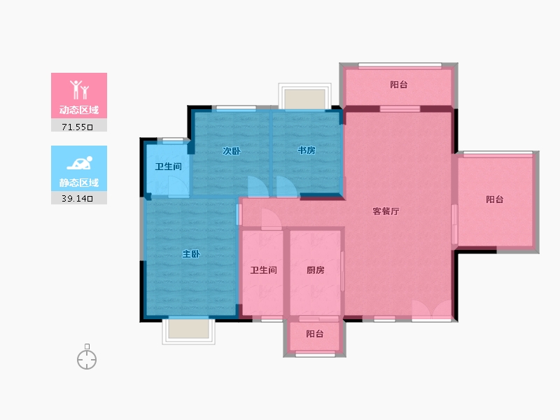 贵州省-贵阳市-上和国际-99.66-户型库-动静分区