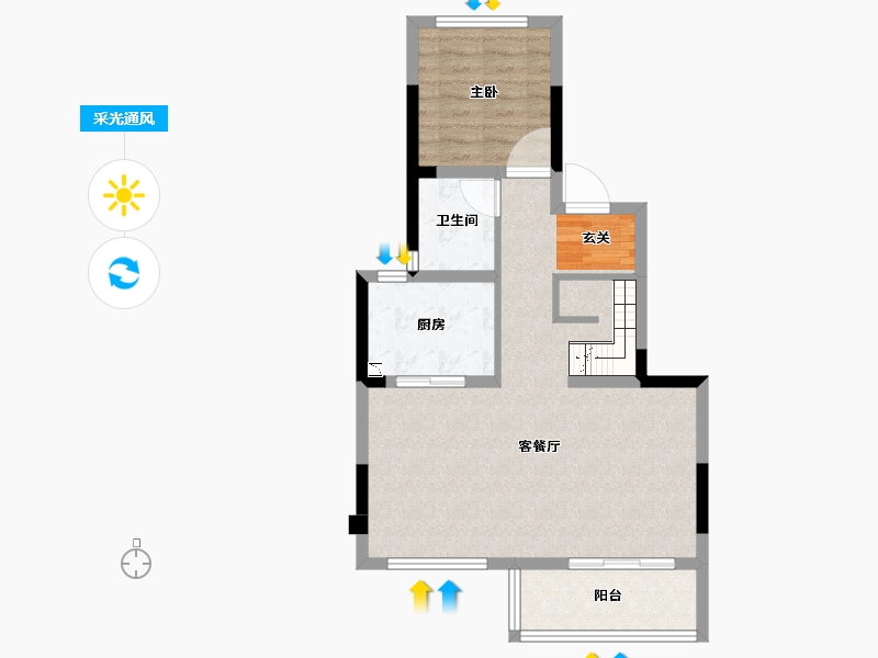 四川省-成都市-领地天府蘭台-63.21-户型库-采光通风