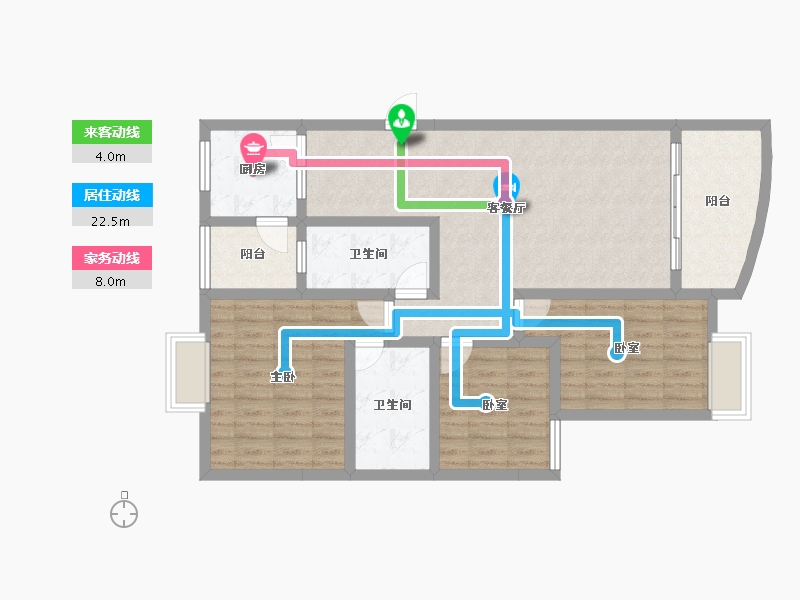 贵州省-遵义市-方圆学府壹号-95.90-户型库-动静线