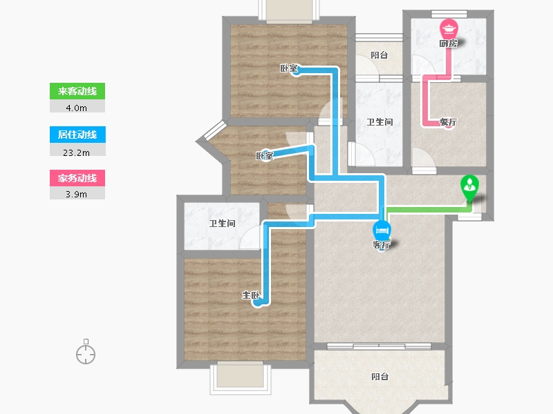 贵州省-遵义市-方圆学府壹号-91.76-户型库-动静线