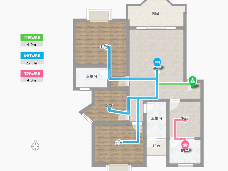 贵州省-遵义市-方圆学府壹号-92.83-户型库-动静线