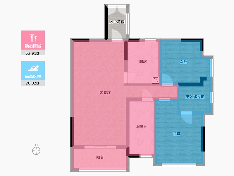 贵州省-贵阳市-上和国际-76.29-户型库-动静分区