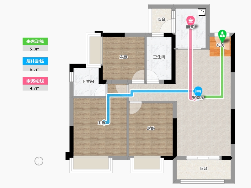 四川省-成都市-润扬观澜鹭岛-79.96-户型库-动静线