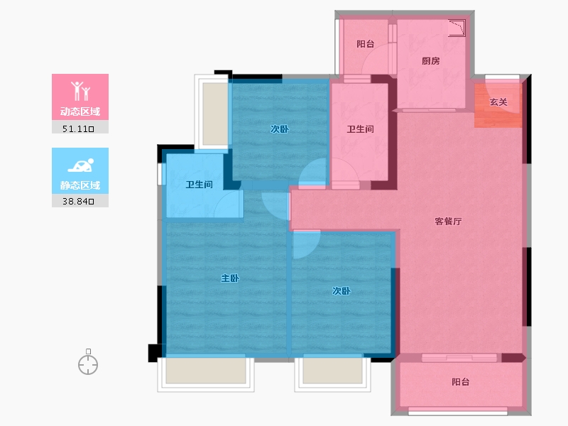 四川省-成都市-润扬观澜鹭岛-79.96-户型库-动静分区