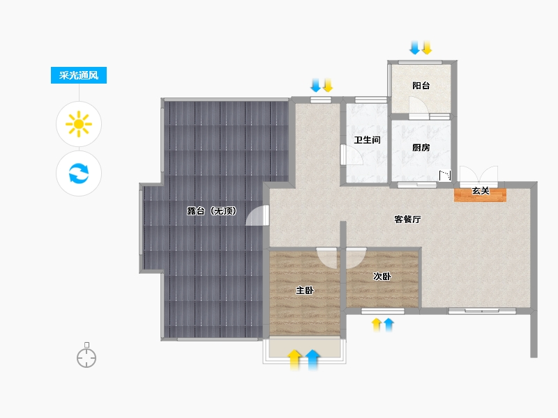 广西壮族自治区-柳州市-龙光玖珑府-112.47-户型库-采光通风