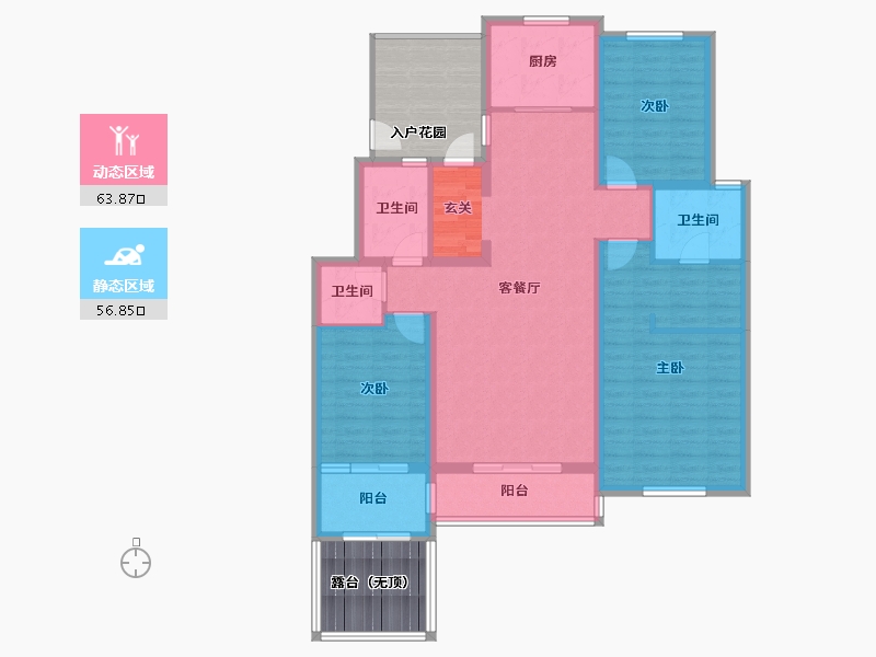 河北省-石家庄市-鹿泉健康城-123.42-户型库-动静分区