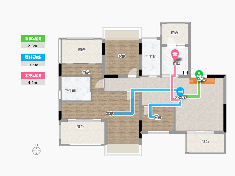 广西壮族自治区-柳州市-龙光玖珑府-113.20-户型库-动静线