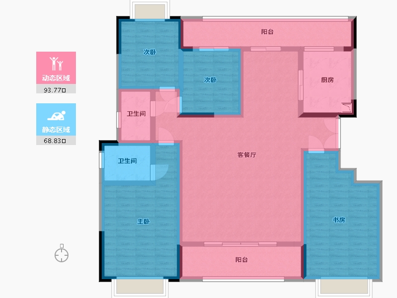 贵州省-贵阳市-深高速茵特拉根小镇-145.48-户型库-动静分区