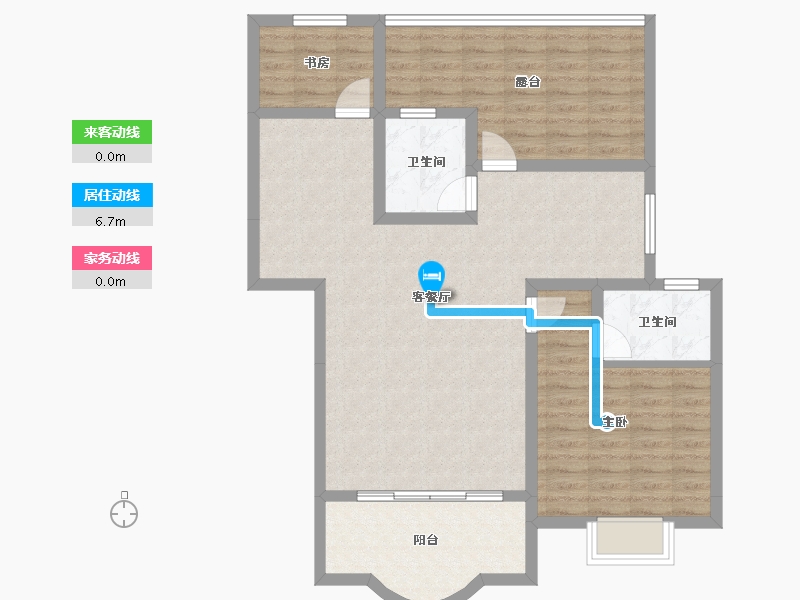 贵州省-遵义市-方圆学府壹号-98.29-户型库-动静线