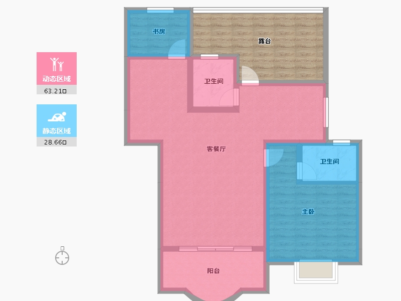 贵州省-遵义市-方圆学府壹号-98.29-户型库-动静分区