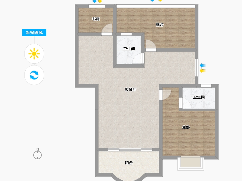 贵州省-遵义市-方圆学府壹号-98.29-户型库-采光通风