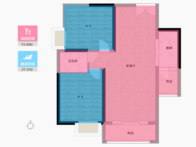 贵州省-安顺市-安顺世家-68.00-户型库-动静分区