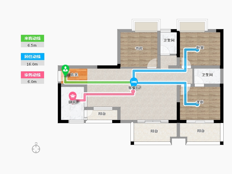 四川省-成都市-吉祥湾-87.08-户型库-动静线