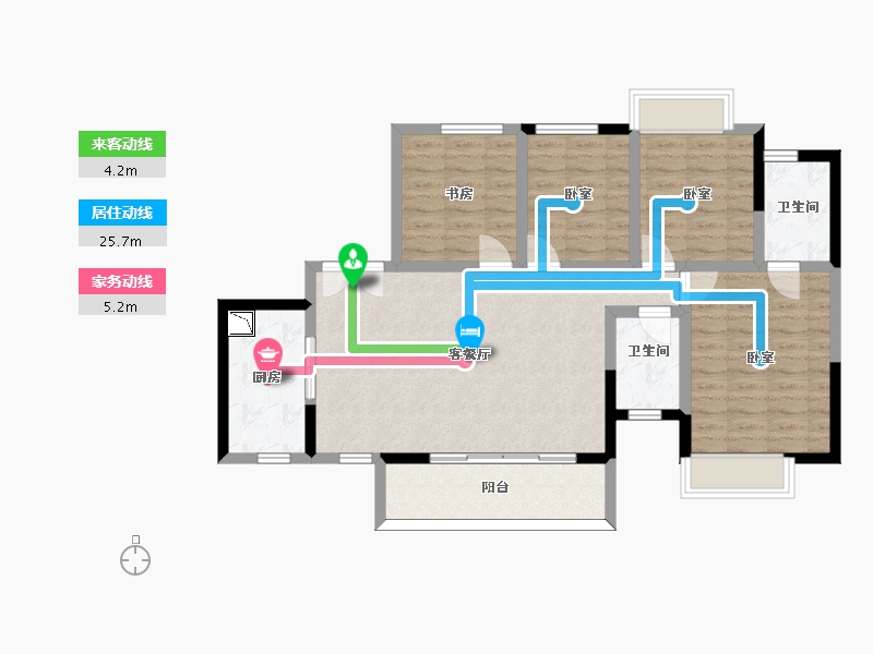 四川省-眉山市-融创南凌樾-94.18-户型库-动静线