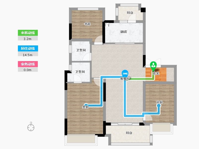 四川省-成都市-领地天府蘭台-97.85-户型库-动静线