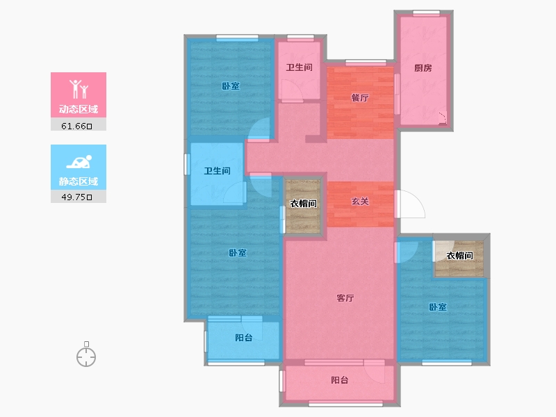 河北省-石家庄市-唐宫原著名邸-103.33-户型库-动静分区