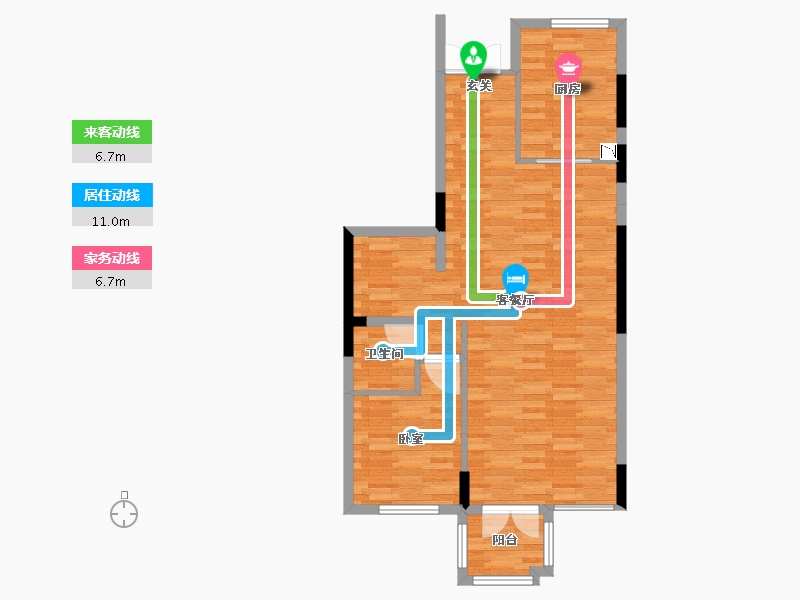 广西壮族自治区-柳州市-龙光玖珑府-74.25-户型库-动静线