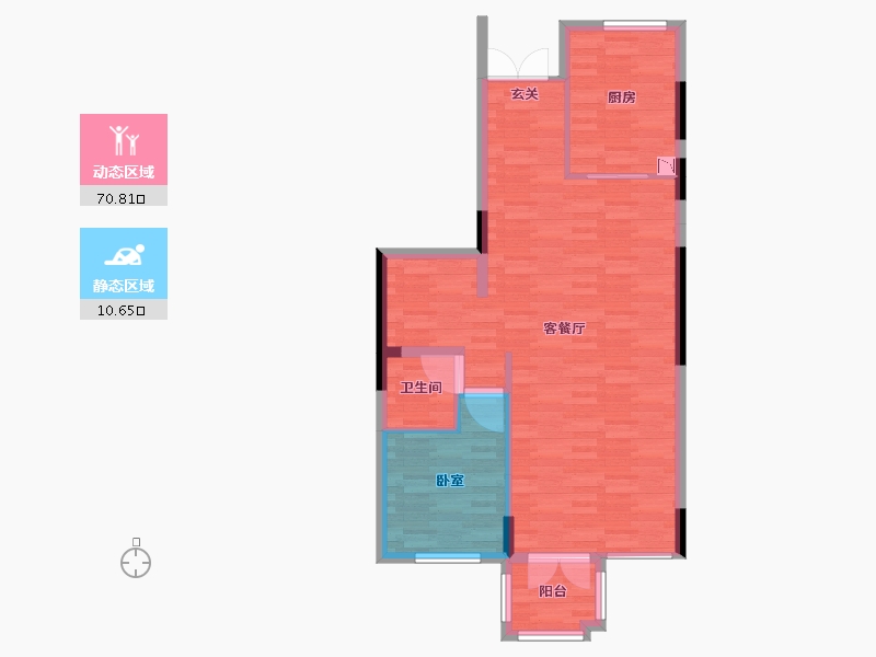 广西壮族自治区-柳州市-龙光玖珑府-74.25-户型库-动静分区