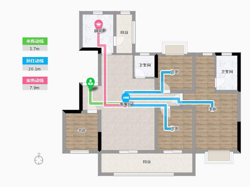 贵州省-贵阳市-麓湖宫-111.34-户型库-动静线