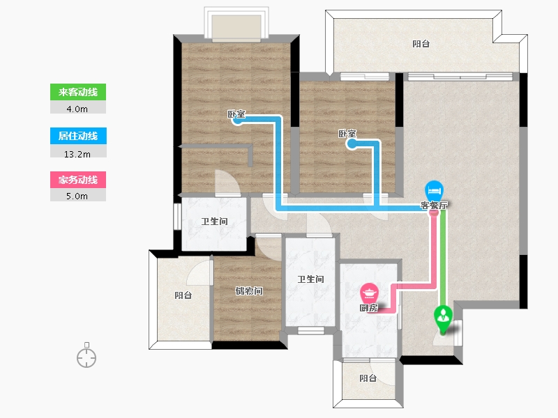 四川省-成都市-融创玖樾臺-94.90-户型库-动静线