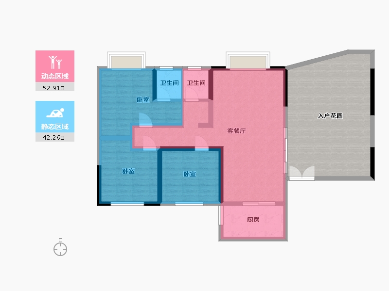 贵州省-安顺市-镇宁银城翡翠国际-118.73-户型库-动静分区