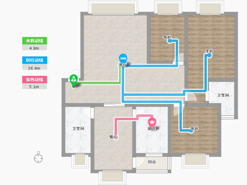 贵州省-遵义市-方圆学府壹号-110.18-户型库-动静线