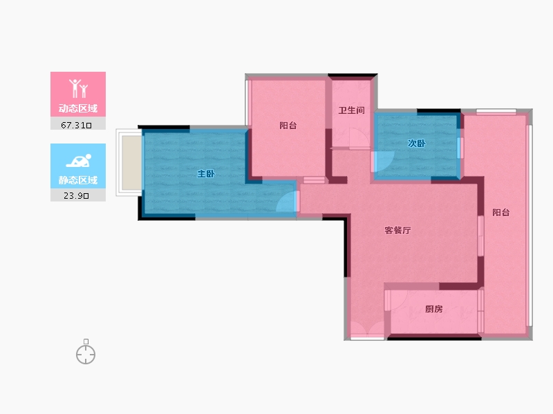 贵州省-贵阳市-施格名门-79.83-户型库-动静分区