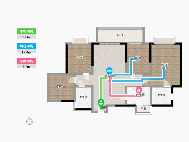 四川省-成都市-融创玖樾臺-115.45-户型库-动静线