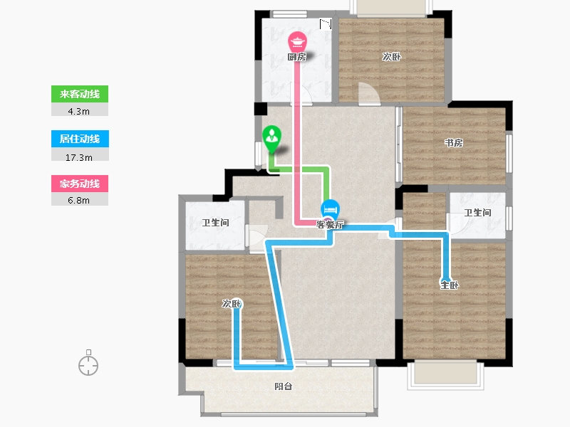 江苏省-无锡市-融创西羲里-120.00-户型库-动静线