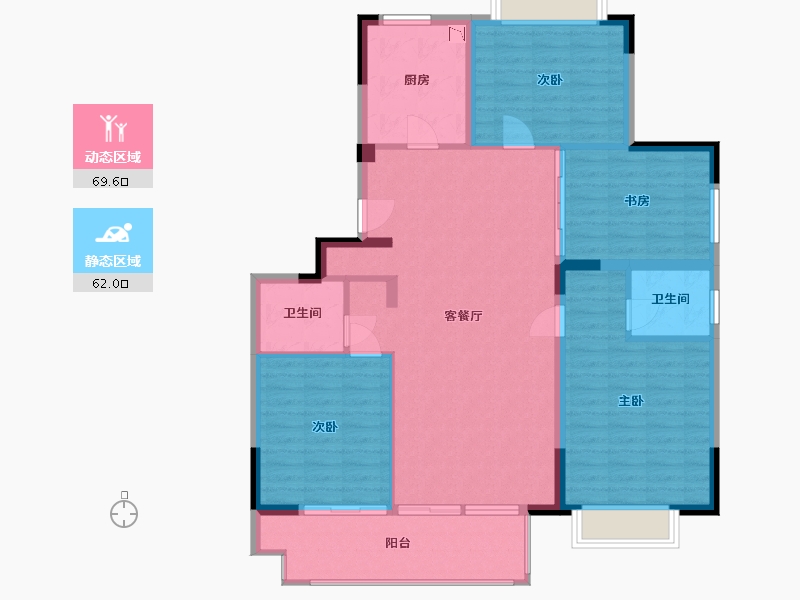 江苏省-无锡市-融创西羲里-120.00-户型库-动静分区