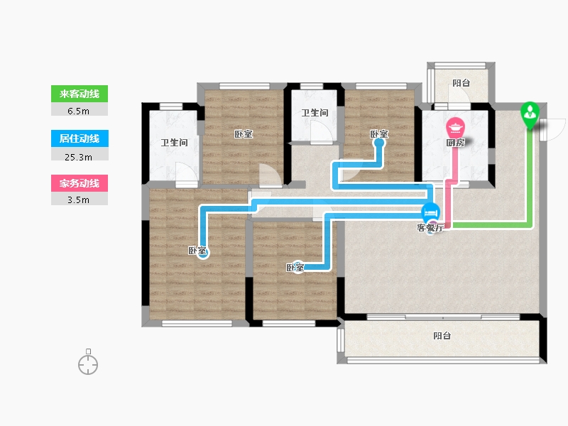 四川省-成都市-德商花样年碧云天骄-108.08-户型库-动静线