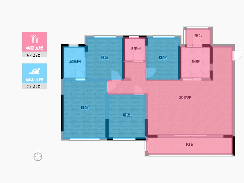 四川省-成都市-德商花样年碧云天骄-108.08-户型库-动静分区