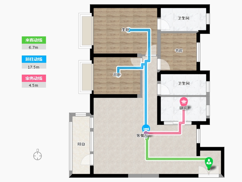 陕西省-渭南市-富力城-99.18-户型库-动静线