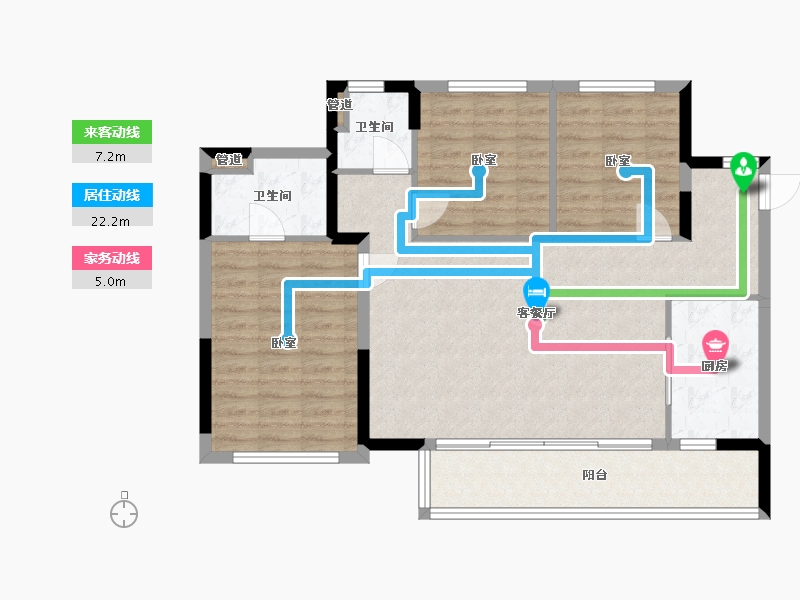 四川省-成都市-德商花样年碧云天骄-94.25-户型库-动静线