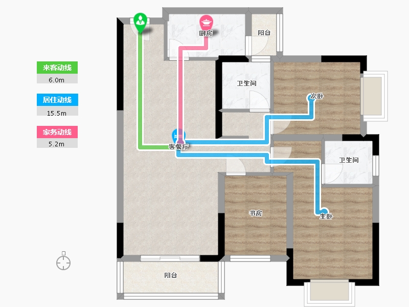 贵州省-贵阳市-观府壹号-87.47-户型库-动静线