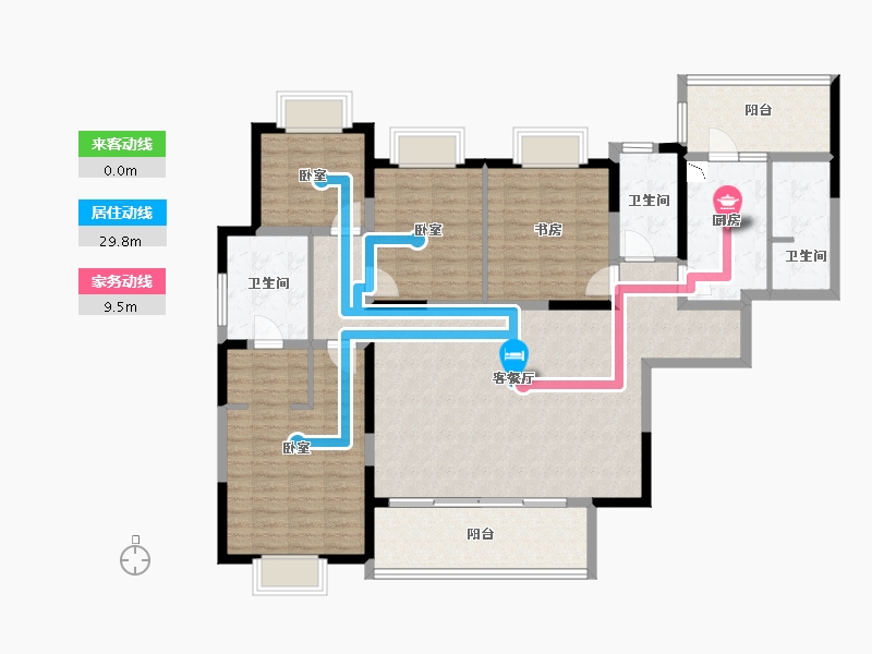 四川省-成都市-环球汇天誉-134.38-户型库-动静线