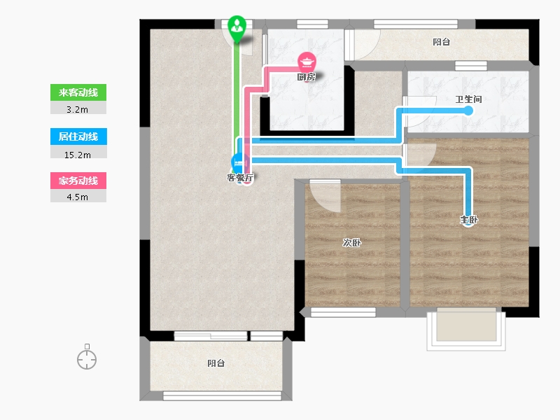 贵州省-贵阳市-观府壹号-69.54-户型库-动静线