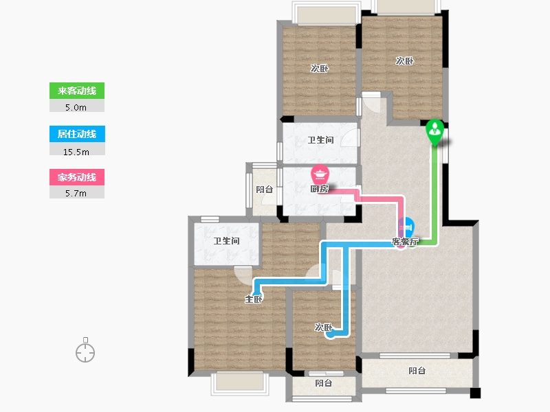 贵州省-贵阳市-观府壹号-136.01-户型库-动静线