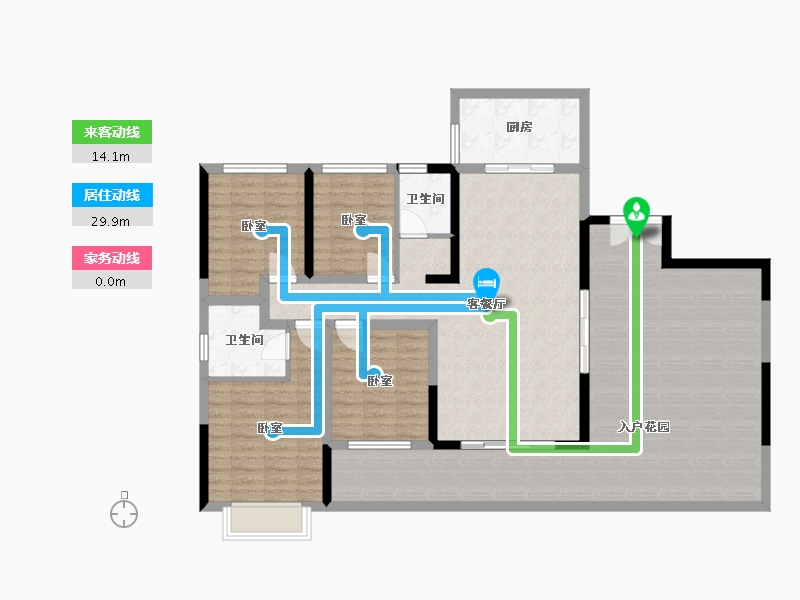 贵州省-安顺市-镇宁银城翡翠国际-139.13-户型库-动静线