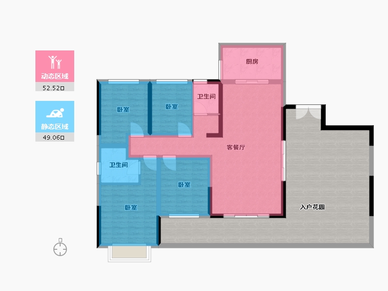 贵州省-安顺市-镇宁银城翡翠国际-139.13-户型库-动静分区