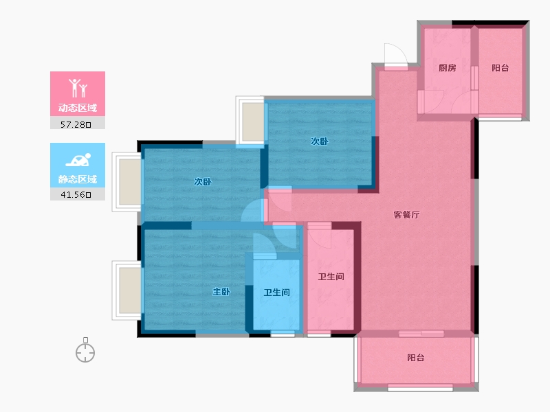 贵州省-贵阳市-施格名门-86.01-户型库-动静分区