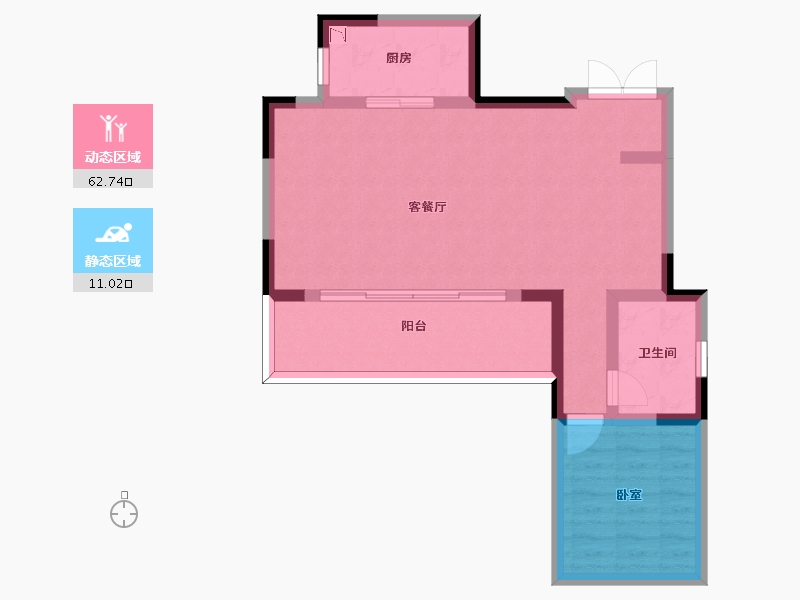 四川省-成都市-融创九天一城-65.41-户型库-动静分区