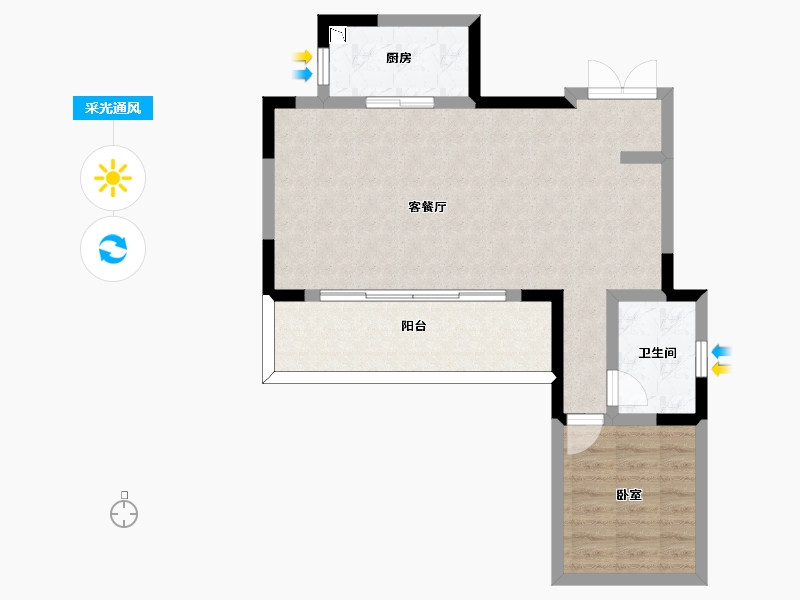 四川省-成都市-融创九天一城-65.41-户型库-采光通风